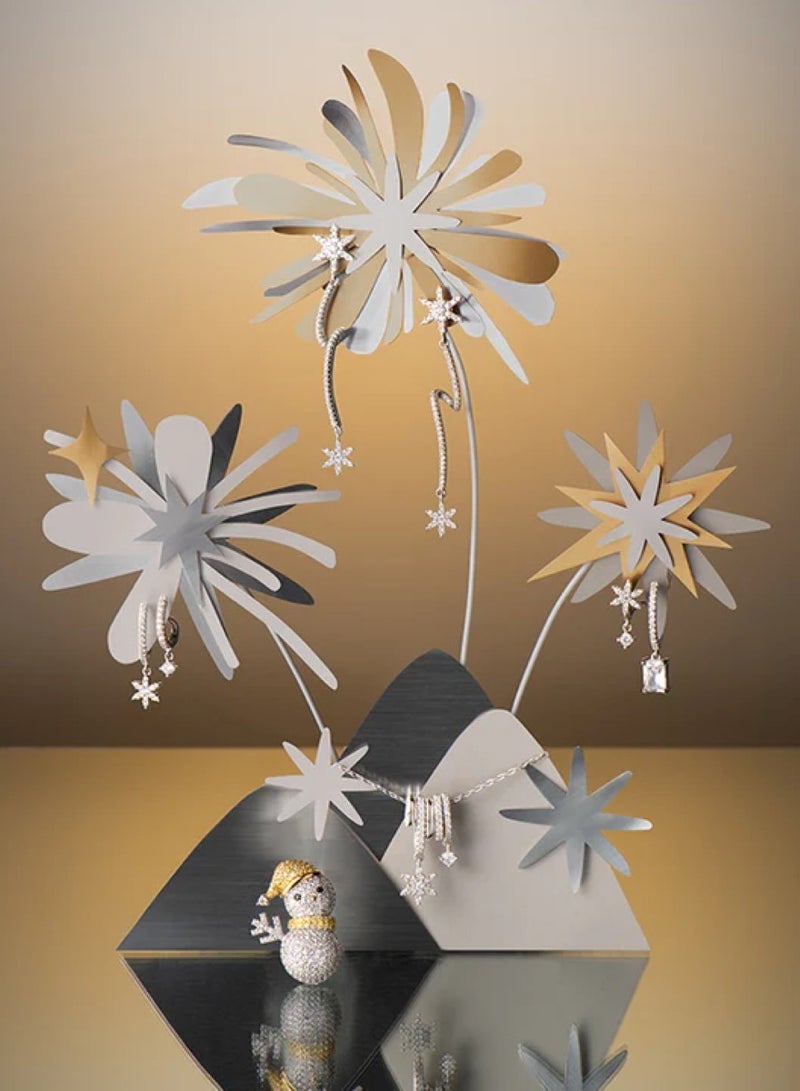 هيفانج أقراط ندفة الثلج الكريستالية - Image 5