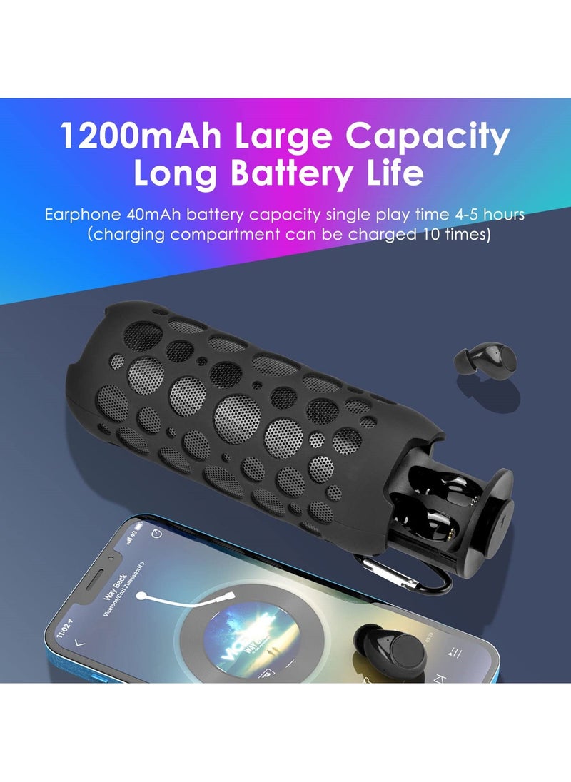 2-in-1 Bluetooth Speaker and Earphones Set, 15W Stereo Sound, IPX5 Waterproof, Latest Bluetooth 5.3, with RGB Lights, Ideal for Parties, Beach, Camping - Image 3