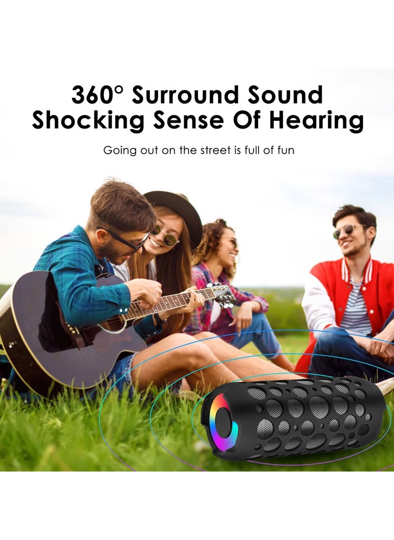 2-in-1 Bluetooth Speaker and Earphones Set, 15W Stereo Sound, IPX5 Waterproof, Latest Bluetooth 5.3, with RGB Lights, Ideal for Parties, Beach, Camping - Image 4