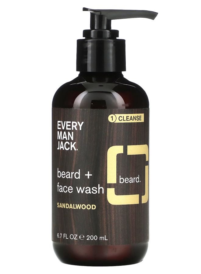 Every Man Jack Beard + Face Wash Sandalwood 6.7 fl oz (200 ml) 