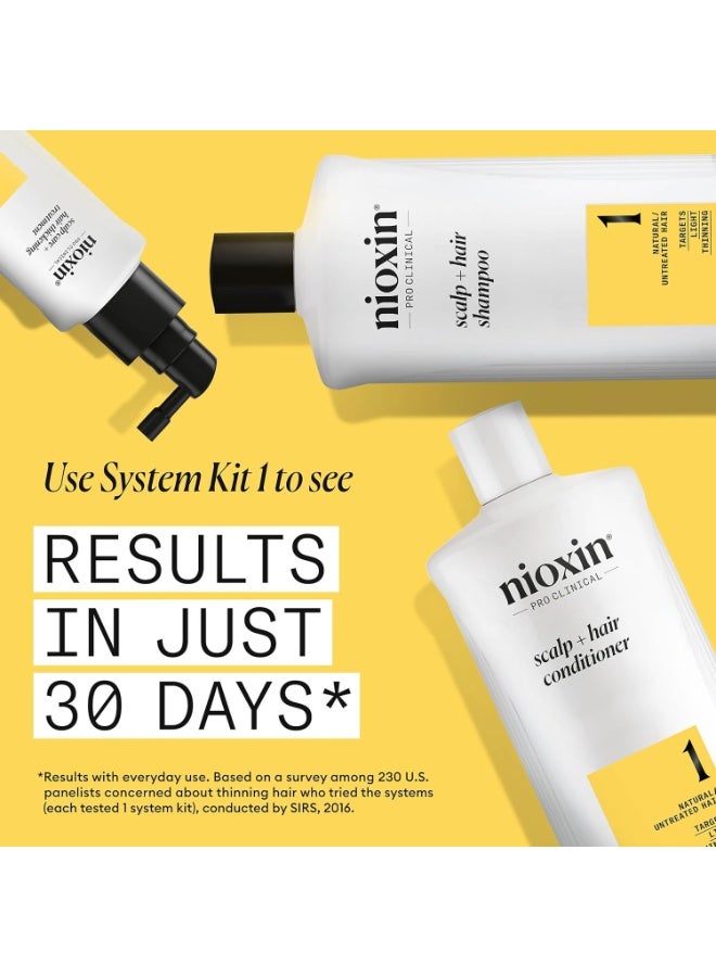 Nioxin System 1 Scalp + Hair Thickening Shampoo | For Natural Hair with Light Thinning | Strengthen Against Breakage with Niacinamide & Biotin - Image 4