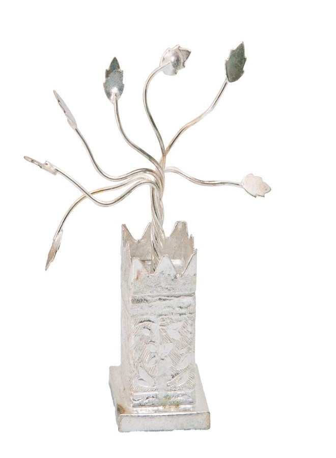 RELBEES Holi Hamper Silver Plated Pichkari, Bucket,Tulsi Plant and Silver Radha Krishna Frame Stand with Gift Box for Holi/Wedding/Return Gift/Corporate Gifting/Birthday Gift/Home Decor - Image 4