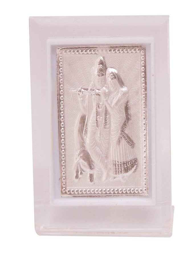 RELBEES Holi Hamper Silver Plated Pichkari, Bucket,Tulsi Plant and Silver Radha Krishna Frame Stand with Gift Box for Holi/Wedding/Return Gift/Corporate Gifting/Birthday Gift/Home Decor - Image 5