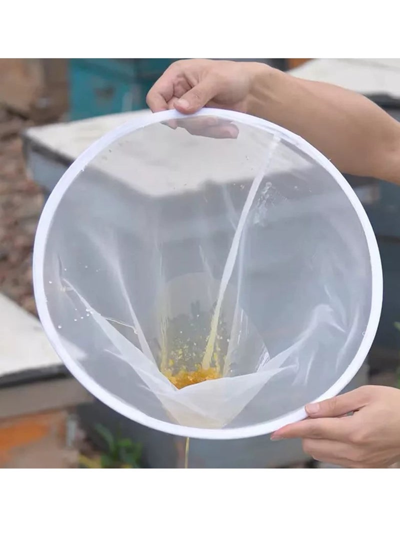 5 Pieces Honey Filter Strainer, Reusable Conical Nylon Honey Sieve, Professional Multifunctional Beekeeping Strainer,  Ultra-fine Mesh Strainer Tool for Honey Wine Wax Beer Nut Mil - Image 2