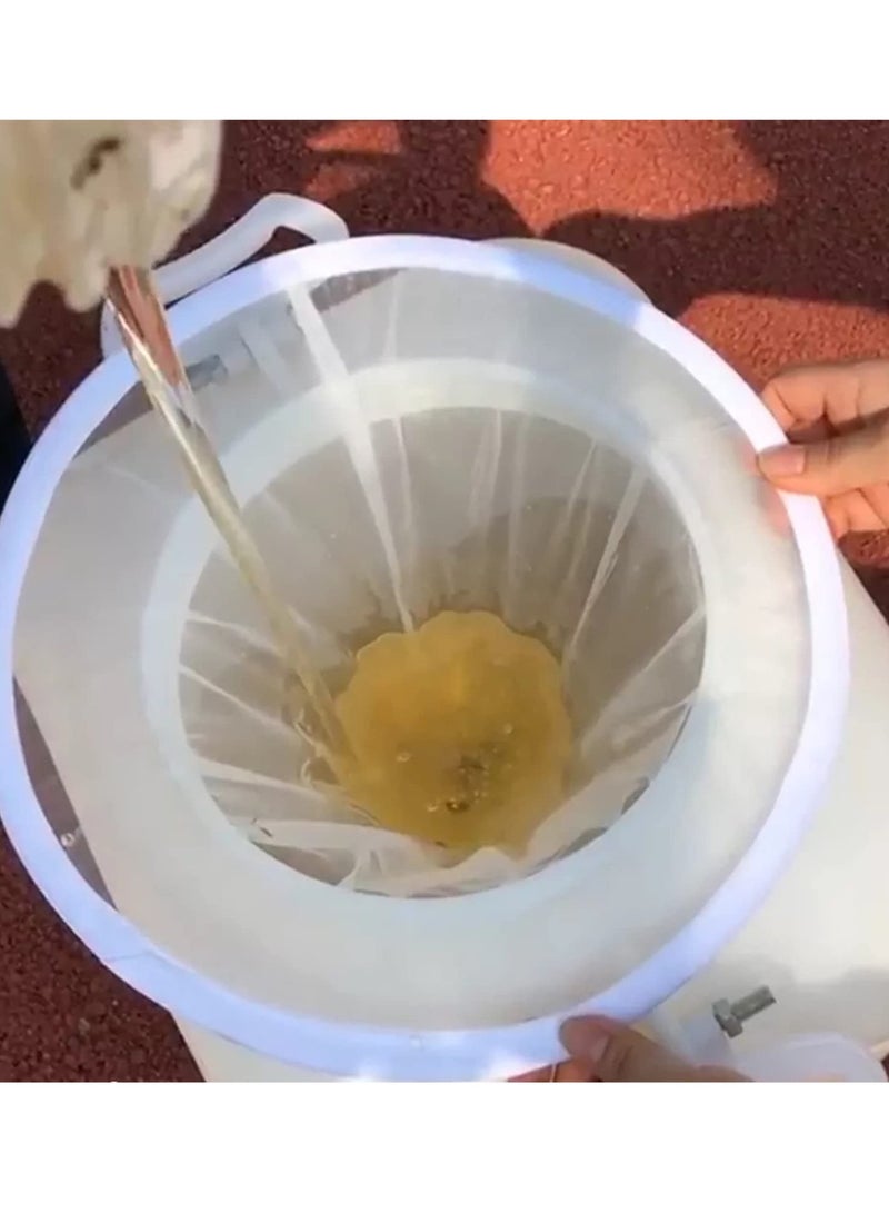 5 Pieces Honey Filter Strainer, Reusable Conical Nylon Honey Sieve, Professional Multifunctional Beekeeping Strainer,  Ultra-fine Mesh Strainer Tool for Honey Wine Wax Beer Nut Mil - Image 3