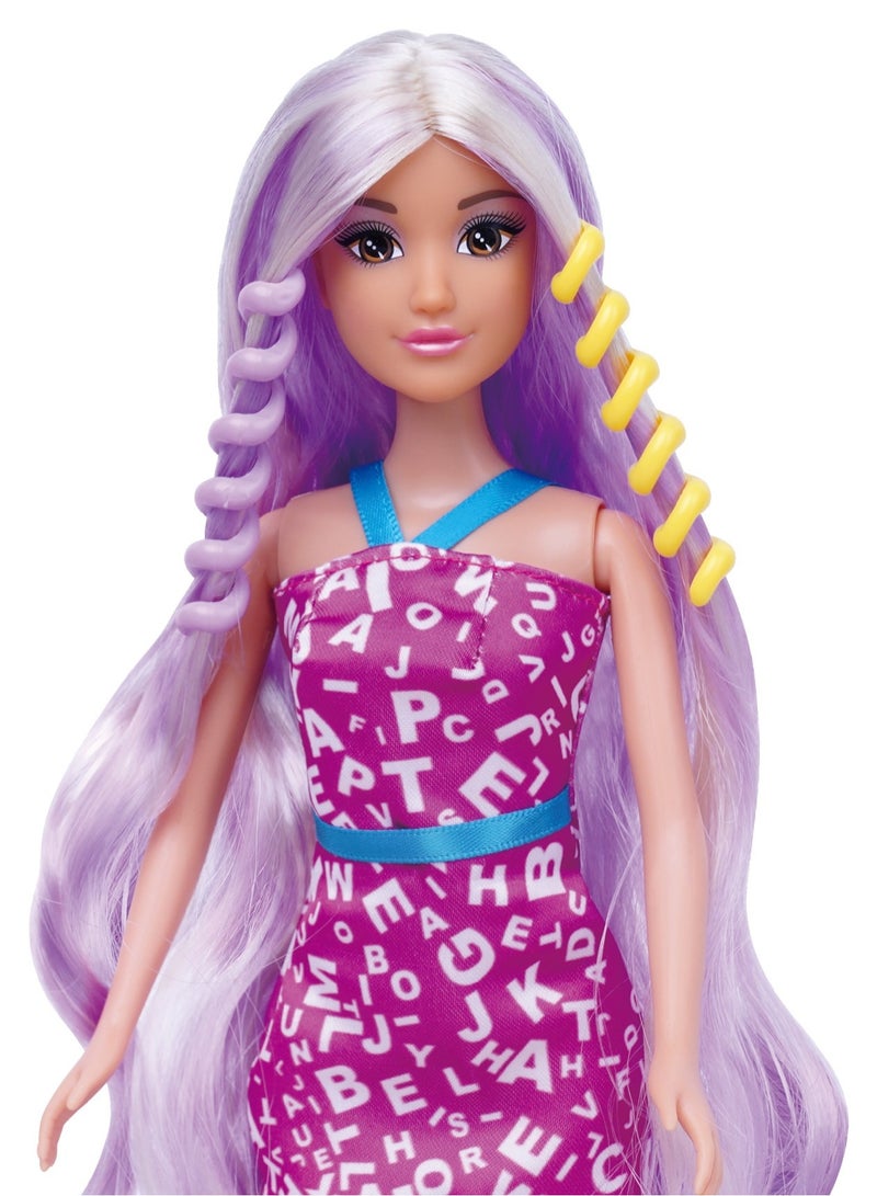Mira Mira Fashion Hair Dressing Doll – 11.5” Styling Doll with Extra-Long Blonde Hair & Hairdressing Accessories – Fun & Fancy Hair Playset - Image 3