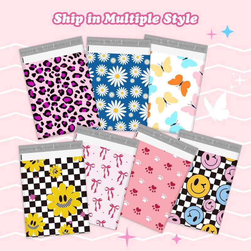 Fuxury Poly Mailers 10x13 Inch 50Pcs Shipping Bags for Clothing Strong Adhesive Shipping Envelopes for Small Business Self Seal Pink Bows Poly Bag Mailing Envelopes - Image 5