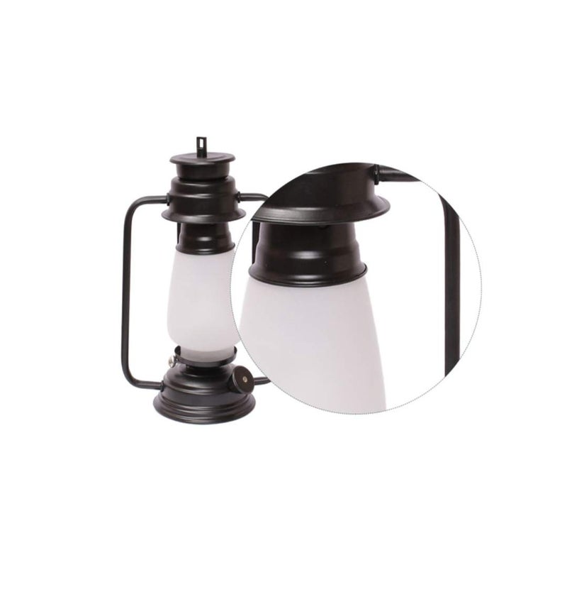 Tu Casa Milky White Glass Shade with Black MetalIron Base Wall Lantern Light Modern WallMounted Light Height 125 Inch No Blub for Hall Bedroom Living Room Vanity Home Dcor - Image 5