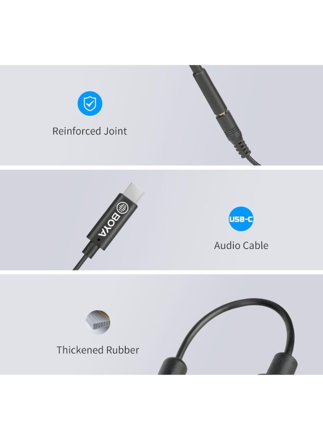 Boya BY-K9 3.5mm TRRS / USB Type-C Mikrofon Adaptoru - Image 2
