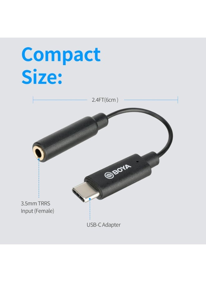Boya BY-K9 3.5mm TRRS / USB Type-C Mikrofon Adaptoru - Image 4