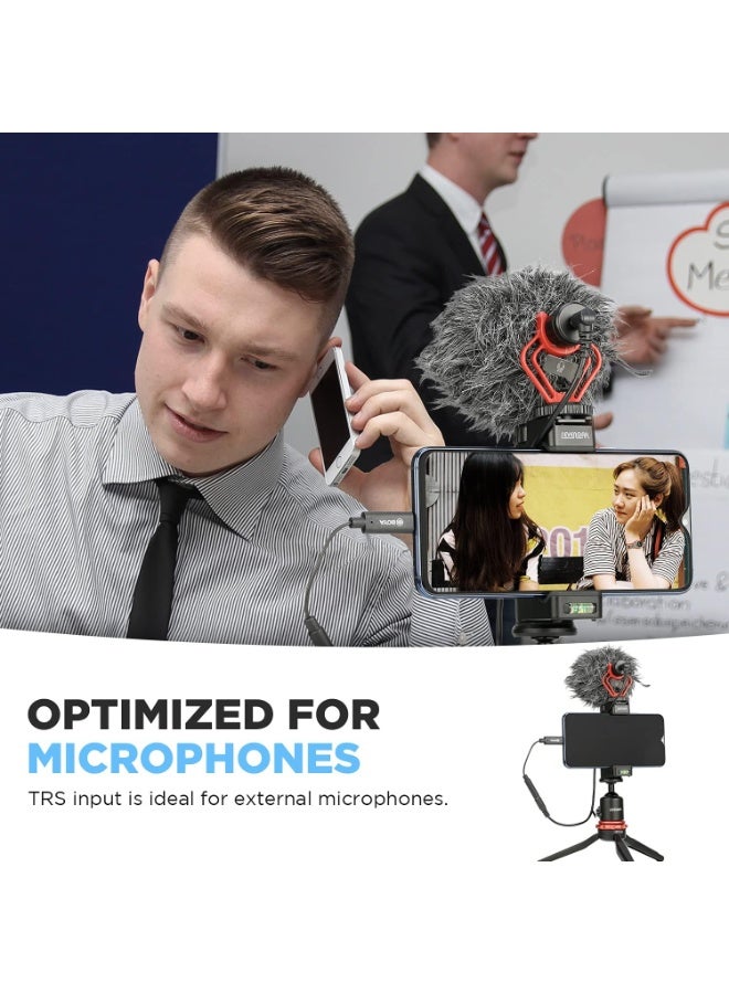 Boya BY-K9 3.5mm TRRS / USB Type-C Mikrofon Adaptoru - Image 5