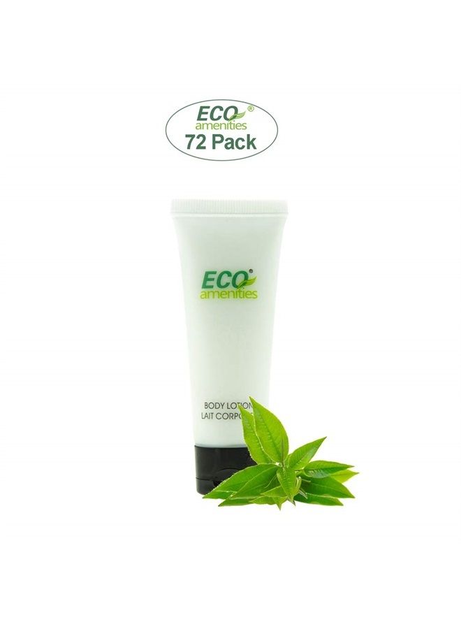 ECO Amenities Eco Amenities Travel Size Body Lotion – 72 Pack, 1 oz Small Tubes with Flip Cap, Green Tea Scent, Bulk Case of Trial Size Toiletries, Individually Packaged Hand Lotion Samples, Mini Body Lotion for Gu - Image 2