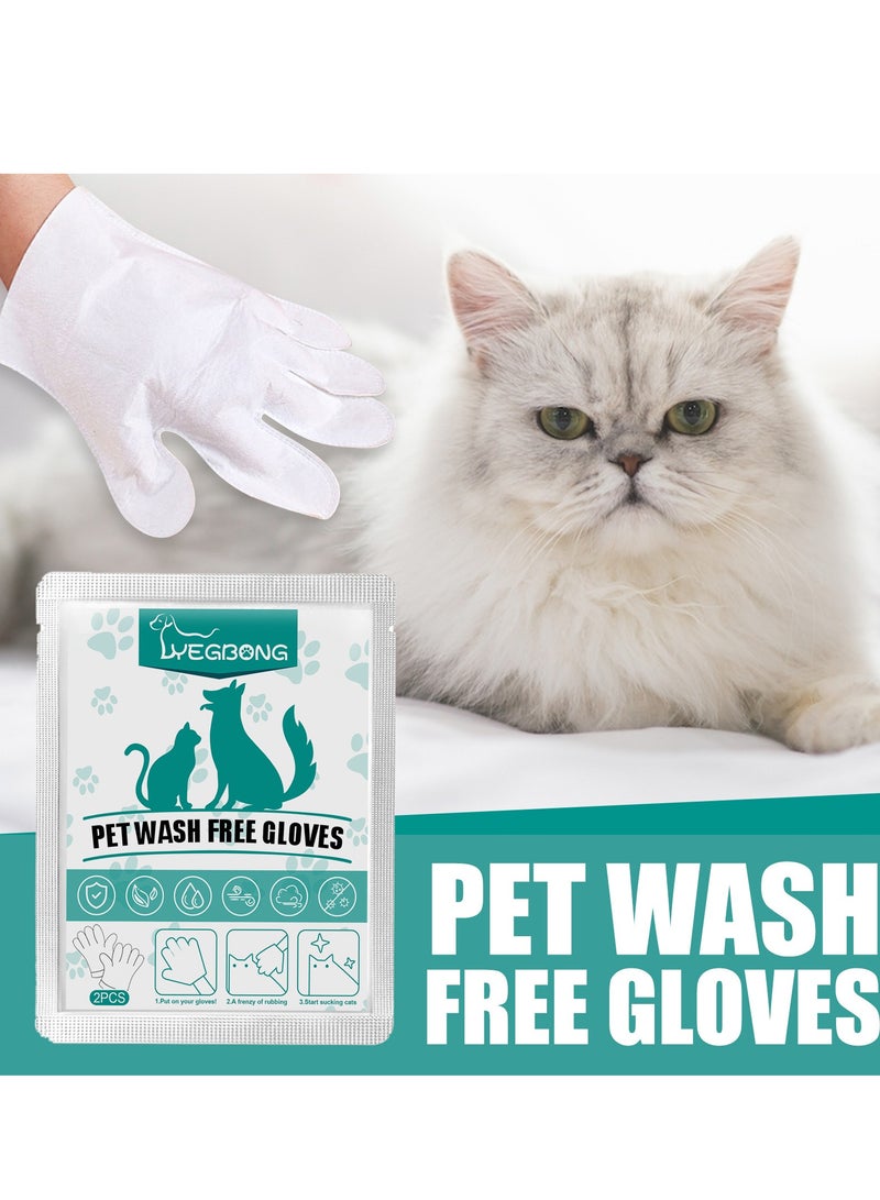 YEGBONG Disposable Pet Cleaning Deodorizing Bath Wipes For Dogs And Cats Puppy Kitten Grooming Wet Wipes Gloves To Nourish And Smooth Fur Daily Care Outdoor Travel No Rinse - Image 1