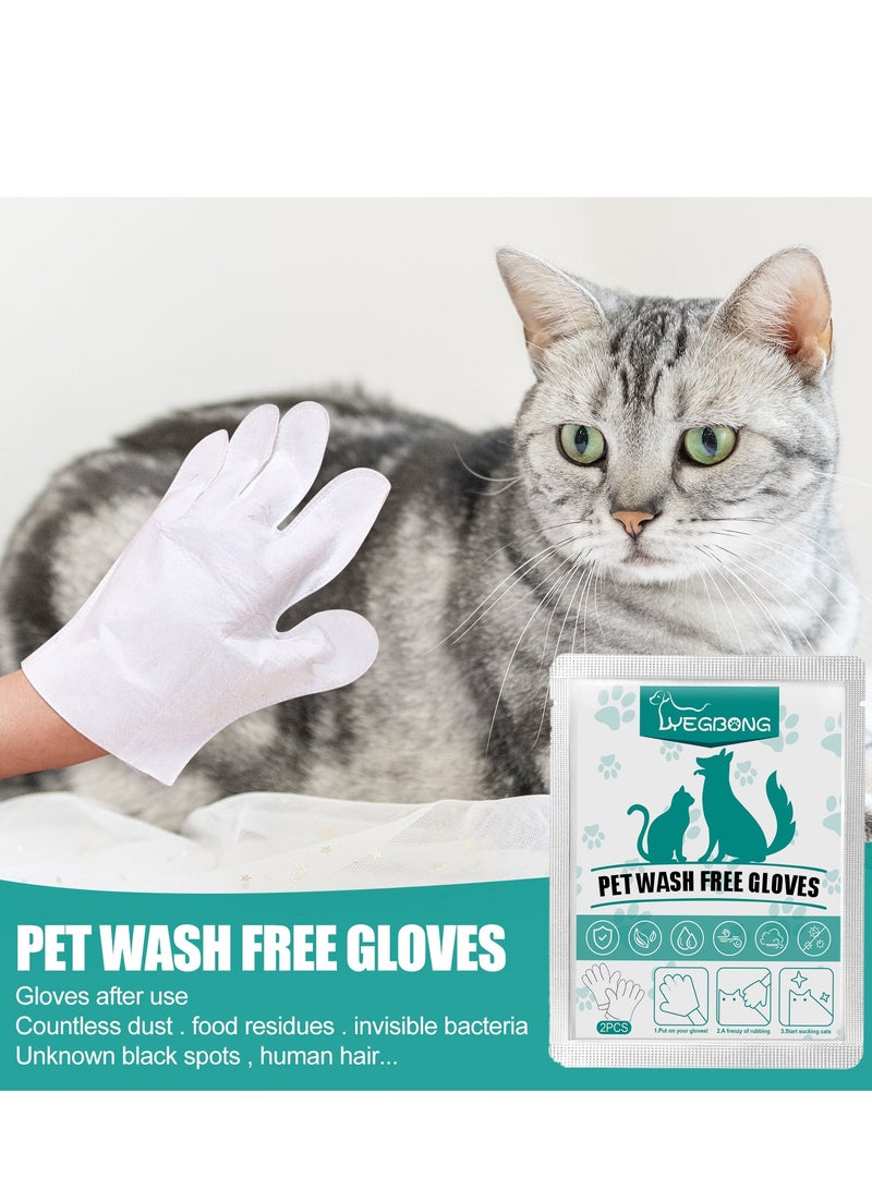 YEGBONG Disposable Pet Cleaning Deodorizing Bath Wipes For Dogs And Cats Puppy Kitten Grooming Wet Wipes Gloves To Nourish And Smooth Fur Daily Care Outdoor Travel No Rinse - Image 2