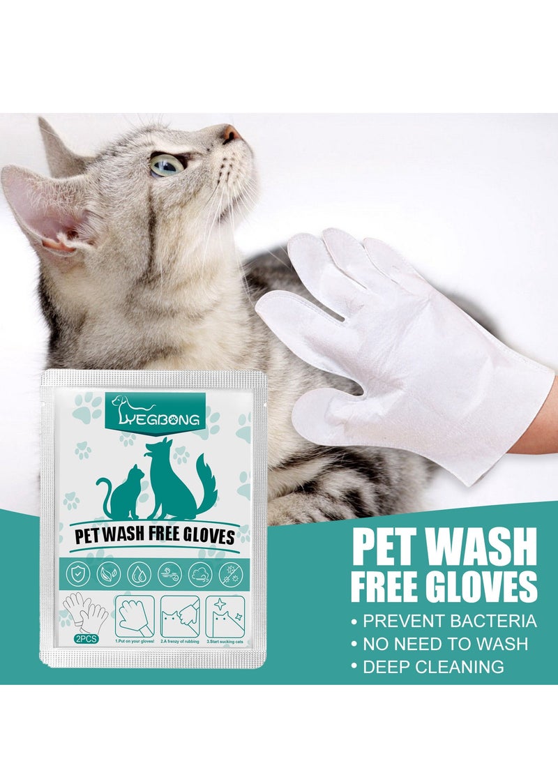 YEGBONG Disposable Pet Cleaning Deodorizing Bath Wipes For Dogs And Cats Puppy Kitten Grooming Wet Wipes Gloves To Nourish And Smooth Fur Daily Care Outdoor Travel No Rinse - Image 3