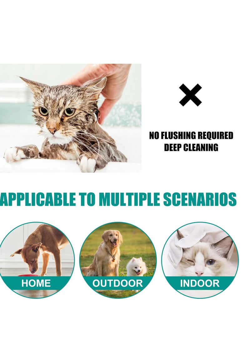 YEGBONG Disposable Pet Cleaning Deodorizing Bath Wipes For Dogs And Cats Puppy Kitten Grooming Wet Wipes Gloves To Nourish And Smooth Fur Daily Care Outdoor Travel No Rinse - Image 5