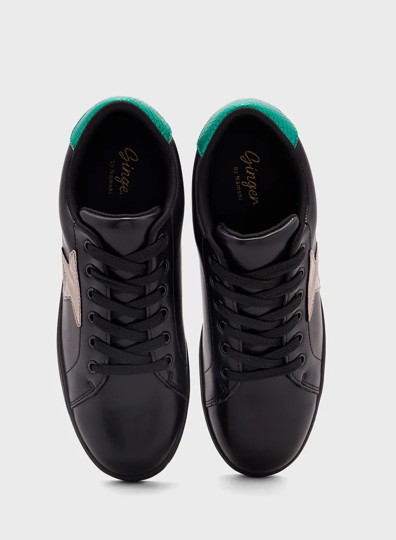 Ginger Star Detail Casual Sneakers