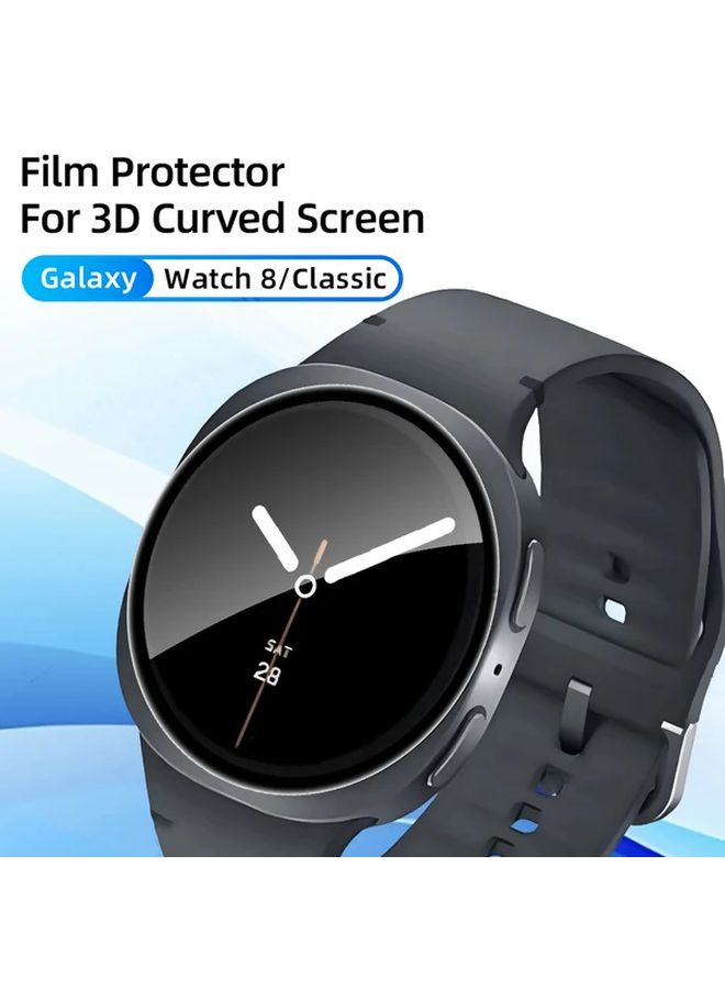 3Pcs Soft Screen Protector For Watch 8 44mm 3D Curved Anti Scratch Full Coverage Film - Image 2