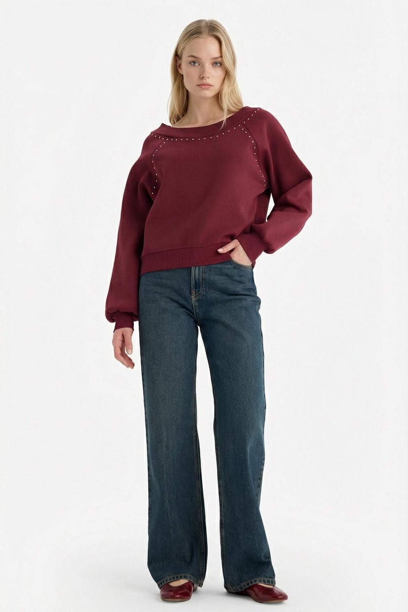 DeFacto Oversize Fit Long Sleeve Sweatshirt - Image 2