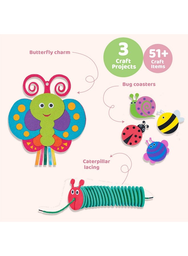 jackinthebox jackinthebox Bugs & Bees Themed Art & Craft Kit, 3in1 Craft Kit - Bugs Butterflies Caterpillar DIY Creative Activity, No Mess Art for Kids, Craft Kits & Supplies, Gifts for Boys & Girls Ages 3 4 5  - Image 2