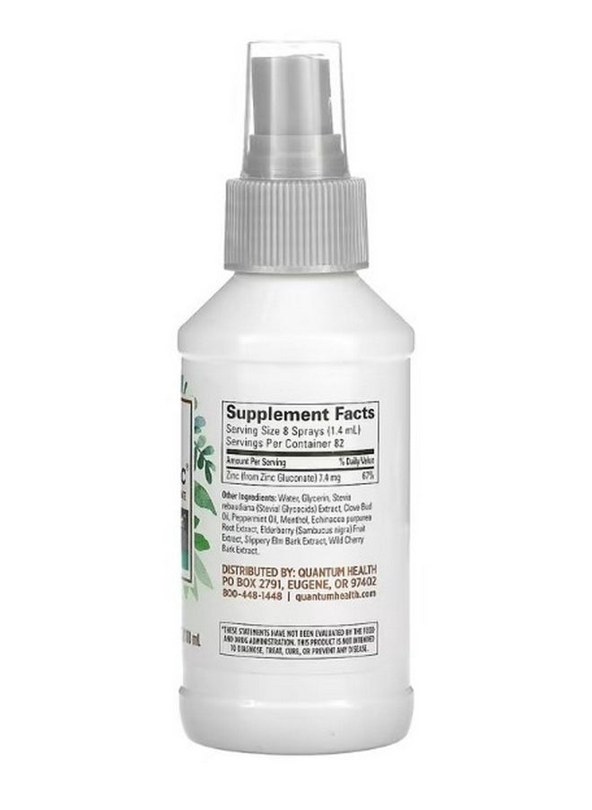 Quantum Health - TheraZinc Immune Support Throat Spray Peppermint 4 fl oz  118 ml - Image 1