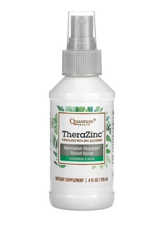 Quantum Health - TheraZinc Immune Support Throat Spray Peppermint 4 fl oz  118 ml - Image 1