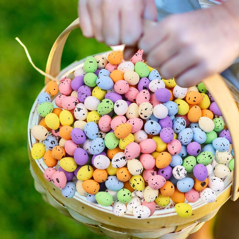 Celltestria 150 Pcs 8 Colors Mini Easter Eggs Artificial Foam Speckled Eggs Small Pastel Decorative Easter Bird Eggs for Basket Fillers Spring Party Favors Wreath Decor Craft Projects - Image 4