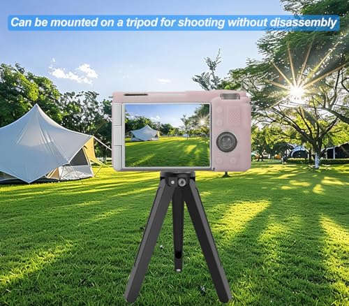 Pocoukate Case for Sony ZV-E10 Vlog Camera, Soft Silicone Protective Cover Skin with ZVE10 Screen Protector Accessories for Sony Alpha ZVE10 / ILCZV-E10L Camera Silicone Case - Jelly-Pink - Image 5