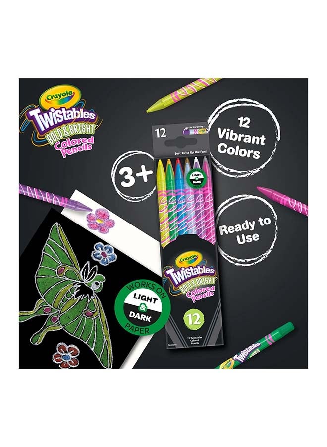 Crayola Erasable Twistables Colored Pencils | Bold & Bright 12pcs - Image 2