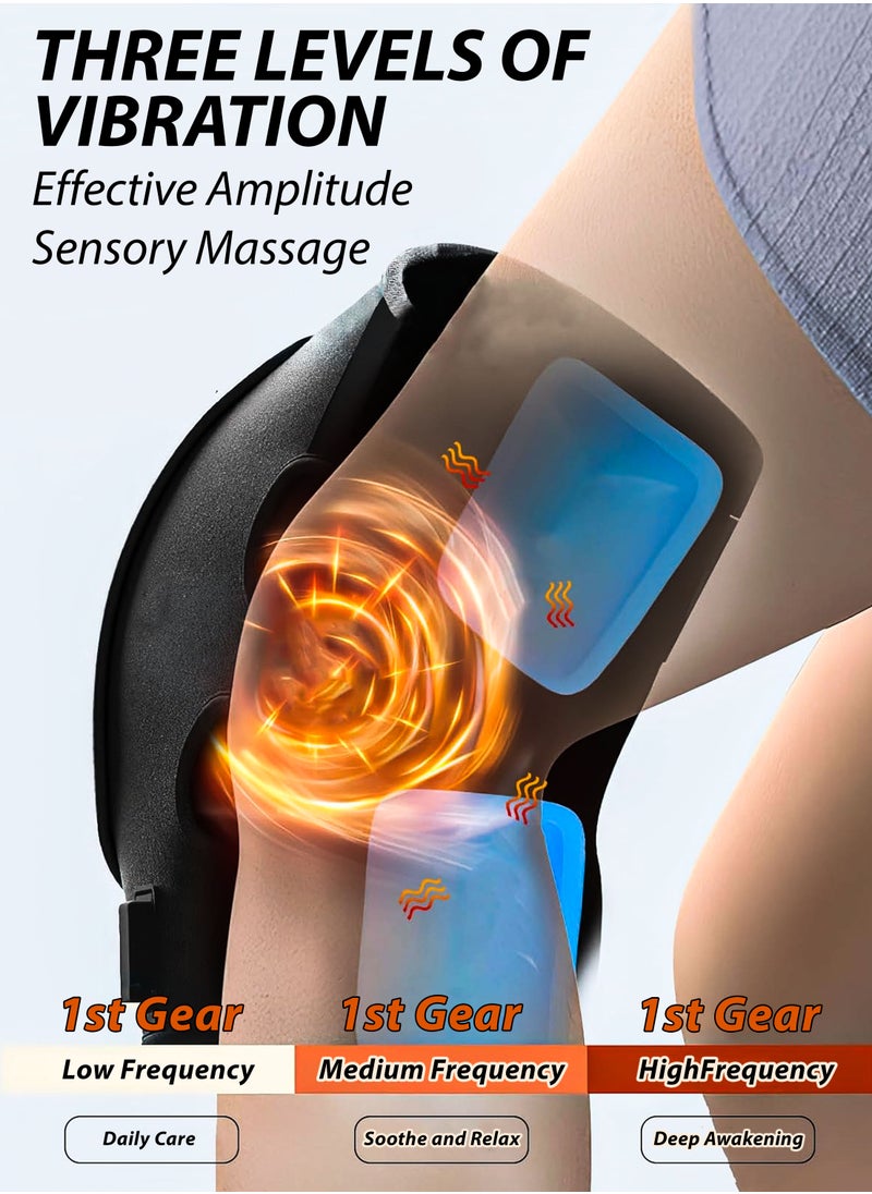 DBLEW 2 PCS Electric Rechargeable Knee Massager Cordless Massage With Heating Compression And Vibration Therapy Muscles Injuries Targeted Joints Pain Relief Machine Portable Gifts for Women Men Mom Dad  - Image 3