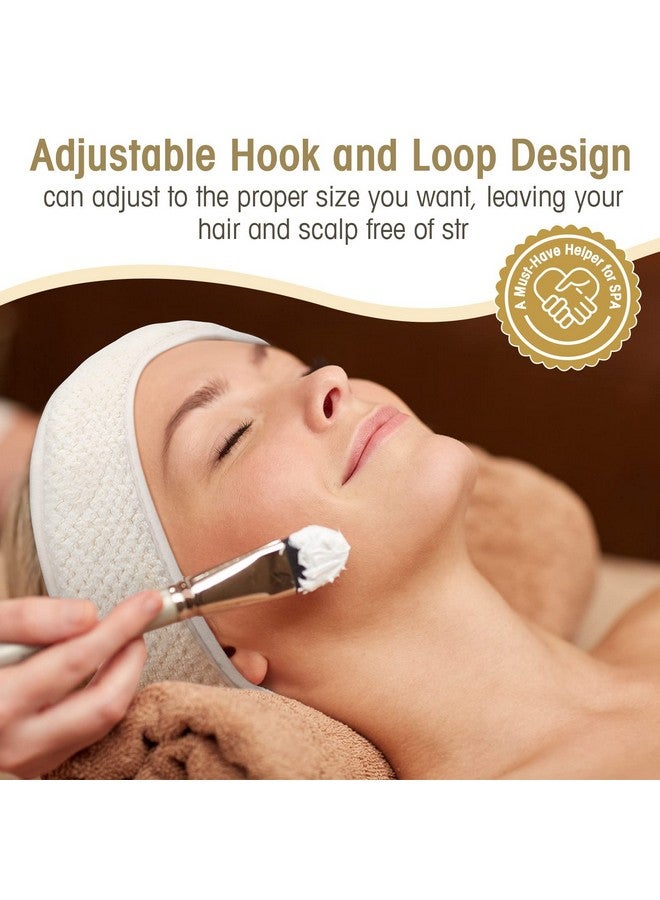 Giegxin 25 Pcs Spa Headbands Bulk Facial Makeup Hair Wrap Bath Shower Adjustable Double Layer Coral Fleece with Hook and Loop (Multicolor) - Image 5