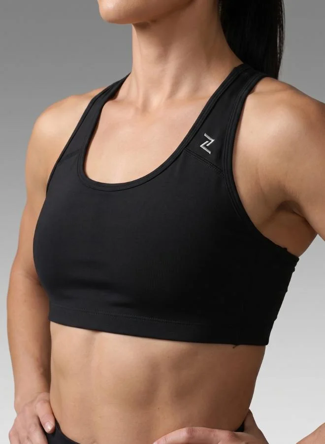 Zaecy Night Empyrean Black Women's Racerback Sports Bra for Women | Best Price UAE