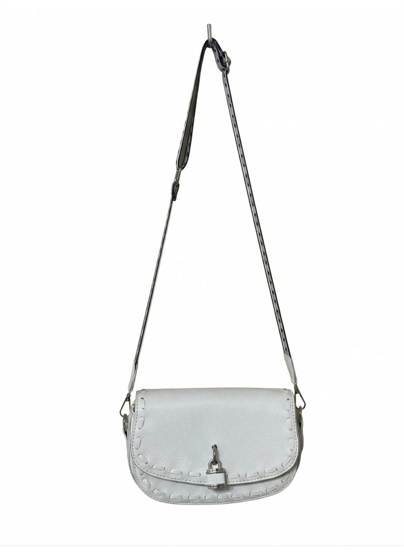 حقيبة كروس جلد عملية جدا - ابيض ZC-2