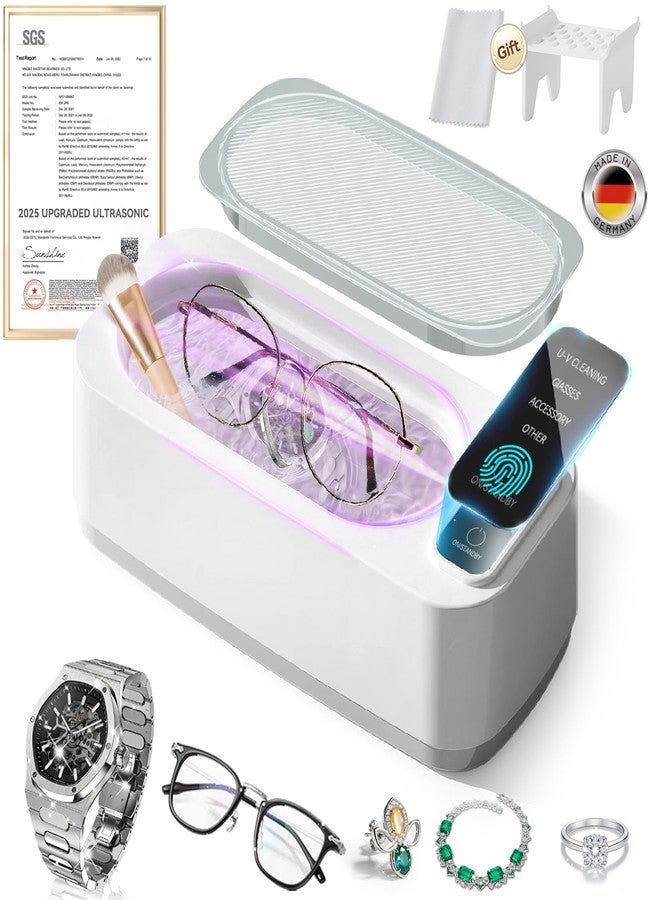 VCNFPRO 5.0 AI Upgraded Ultrasonic Jewelry Cleaner【Top1 200W German Motor】【SGS-Certified 55KHz Ultrasonic & Dual Tech】 4 Smart Modes for Jewelry, Eyeglasses, Rings, Watch Straps, Razors - Image 1