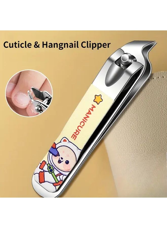 Space Bear Nail Clippers 5 Piece Set Sharp Durable Stainless Steel With Nail File Easy To Carry - Image 5
