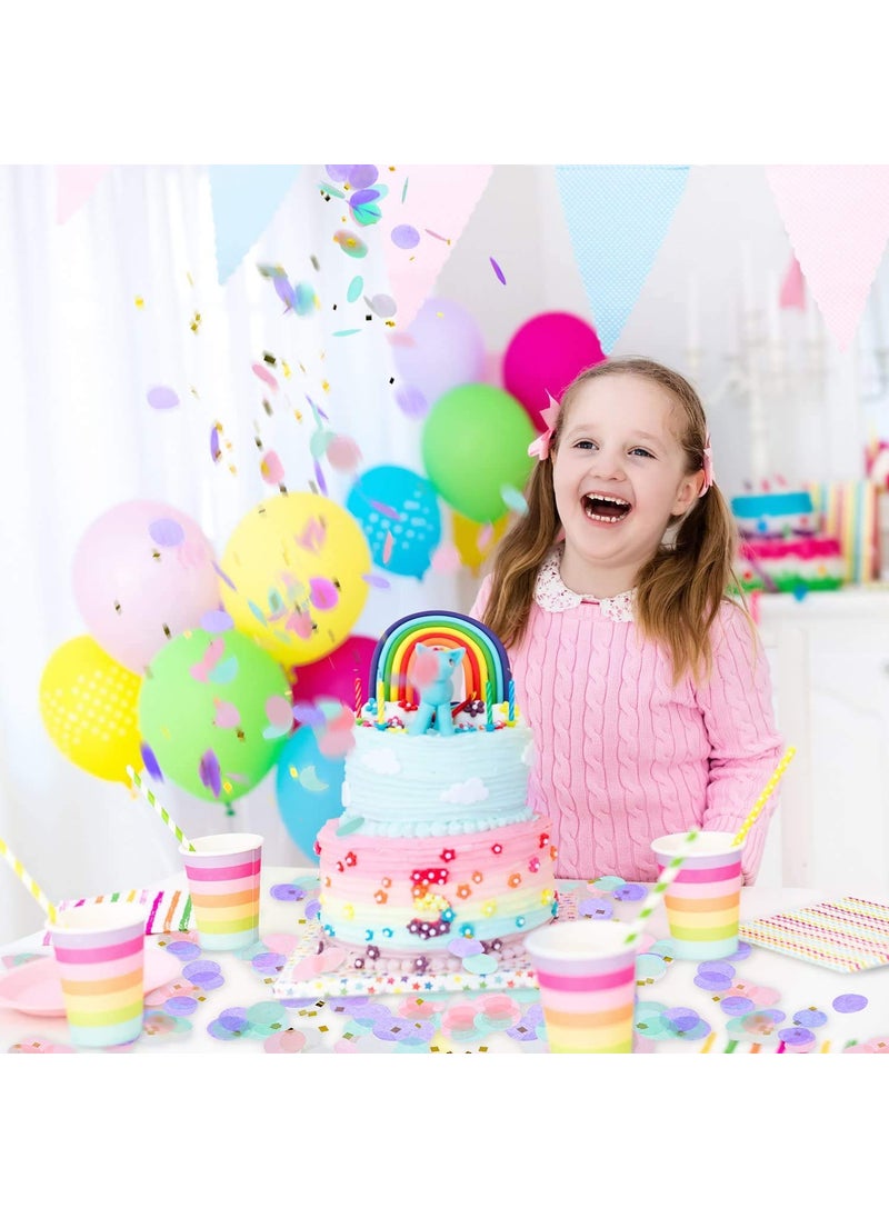 Confetti confetti 1 inch round tissue paper table confetti unicorn mermaid party decoration 1015grms Multi color  - Image 5