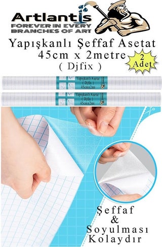 Adhesive Transparent Acetate 2 Pieces 45CM x 2 Meters Djfix Self Adhesive Transparent Roll Acetate Transparent Cold Lamination - pzsku/Z5715579551462F121B9AZ/45/_/1734711092/9edcf711-9f24-4574-be9a-d44b1673c945