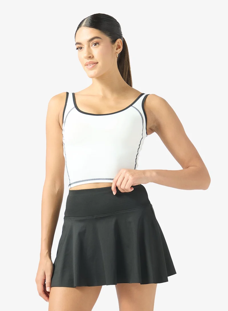 Frwd Contrast Trim Detail Racer Tank Top