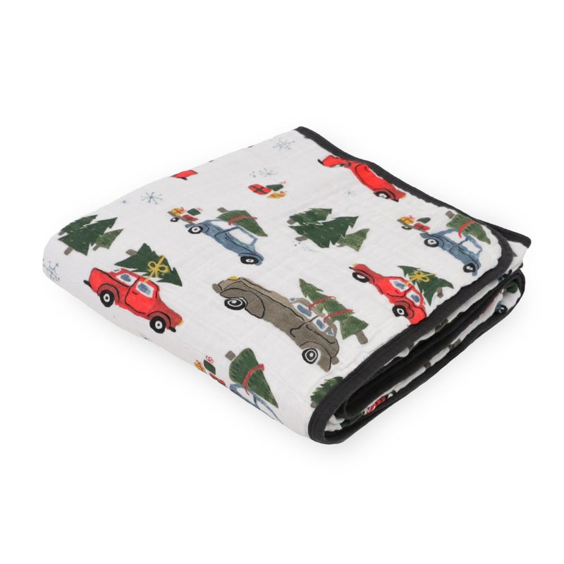 Little Unicorn Original Premium Cotton Quilt | Multi-Layered & Extra-Soft Muslin Fabric |for Babies & Toddlers (Holiday Haul) - Image 1