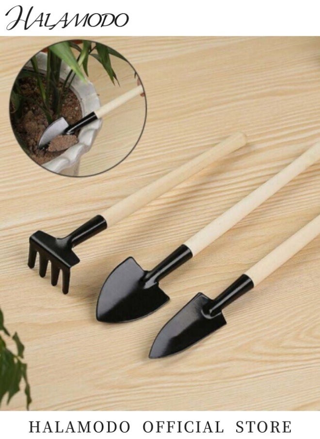 HALAMODO - 3PCS Hand Shovel for Gardening Trowel Garden Tool Planting Tools Small Garden Rake Ergonomic Hand Tools Set Edging Shovel Indoor Plants Tools Gardening Tools for Transplanting Seedlings & Cultivating and Weeding Flowers and Vegetable Seedlings - Image 1