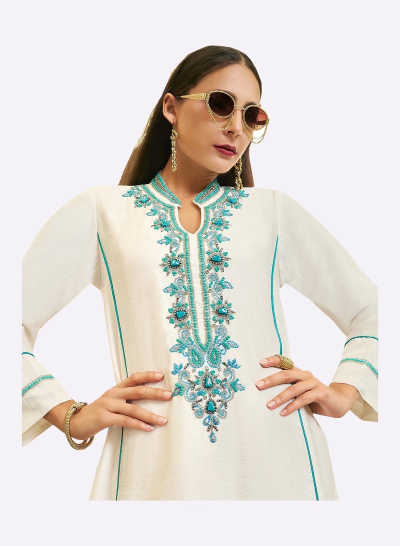 Sara Arabia جلابية سارة العربية ماكسي مزينة بالجواهر - Image 4