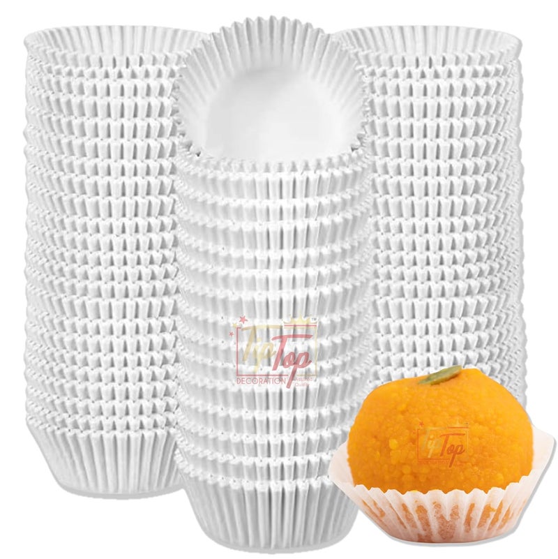 TIPTOP DECORATION TIPTOP DECORATION Premium Butter Paper Mithai Sweets Baking Cup Liners Peda Wati Wrapper Medium 35 X 2 Cm 1000 - Image 1
