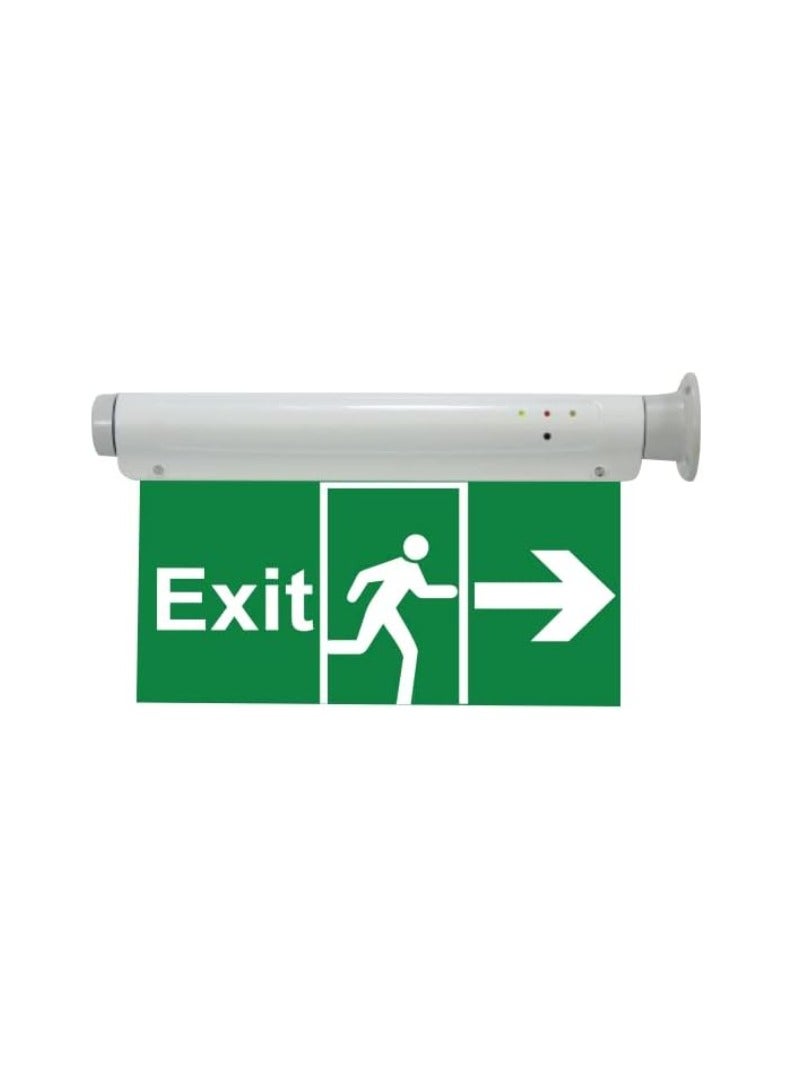 KNP KNP Emergency Exit LED Sign with Exit Right Indication is a Crucial Safety Fixture Designed for Buildings to Provide Clear Directional Guidance During Emergencies.  - Image 1