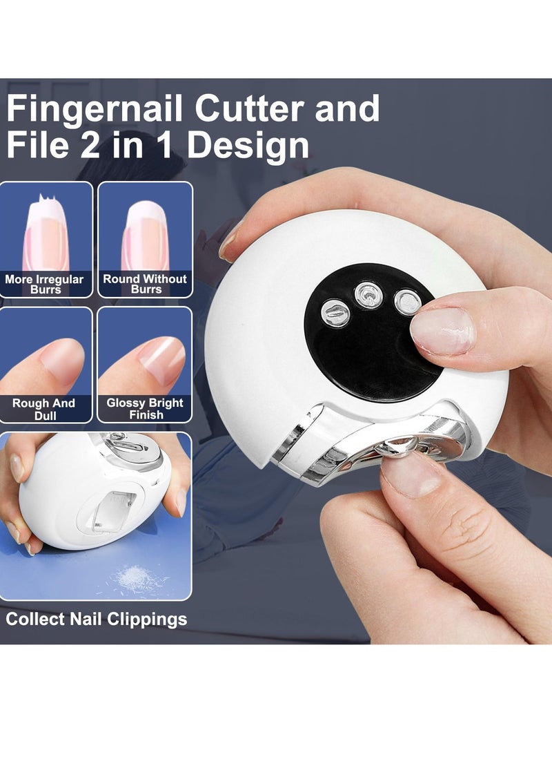 Bebiland Electric Baby Nail Clipper with Light and 3 Speeds, Fingernail Cutter and File and USB Charging 3 in 1 Design, 360° Rotatable Safety Automatic Nail Trimmer for Baby, Kids, Seniors and Adults  - Image 4