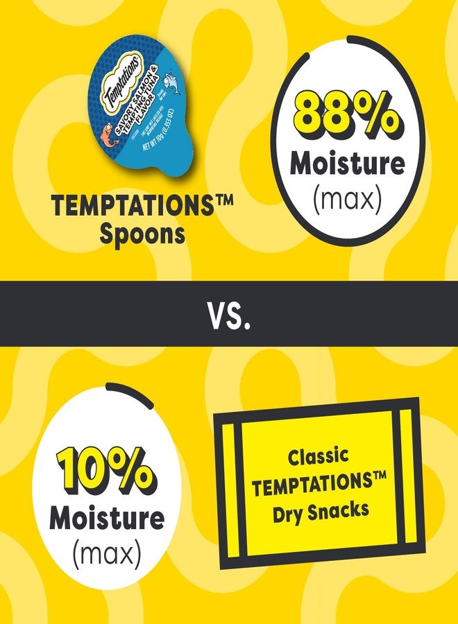 تيمبتيشنز ملاعق تمبتيشنز القابلة لللعق، مكافآت رطبة للقطط البالغة، بنكهة السلمون اللذيذة والتونة الشهية، 10 غرامات، عبوة من 12 ملعقة (96 ملعقة إجمالاً) - Image 3
