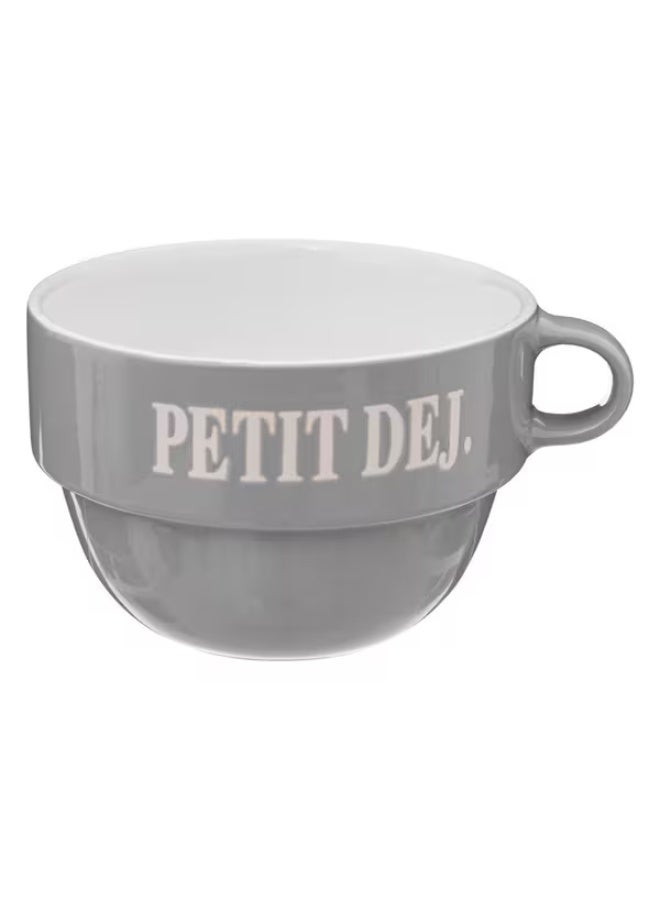 de Gourmet Colorama Jumbo Stackable Breakfast Cup Grey 620ml