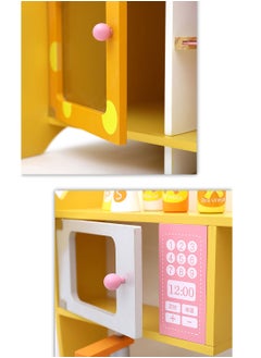 MaBaby Children's Simulation Play House Kitchen Cooking Boys and Girls Toy Set Wooden Kitchen Baby Simulation Wooden Kitchenware  - Image 4