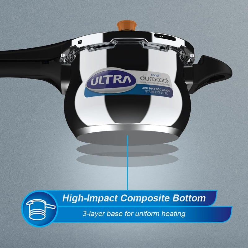 Ultra طباخ ضغط ستانلس ستيل 3 لتر من ULTRA Duracook - Image 5