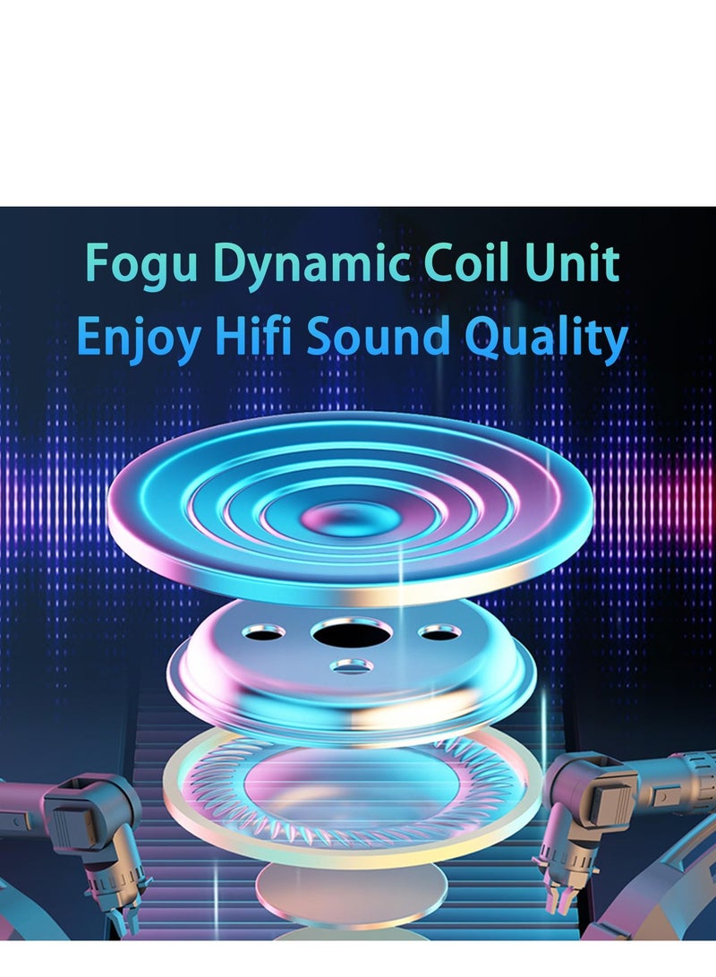 Excefore Wireless Ear Clip Bone Conduction Headphones, Bluetooth 5.3 Waterproofs Open Ear Headphones, Open Sport Bone Earbuds, with Digital Display Charging Case, for Running, Walking, Workout (Black) - Image 5