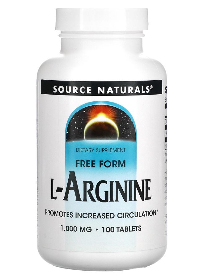 Source Naturals LArginine Free Form 1000 mg 100 Tablets